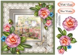 Rose Cottage with Lace and Camellias