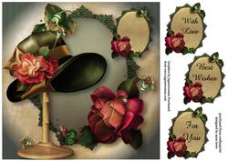 Blush Rose Bonnet and Hatpins