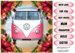 Floral Vw Van - Hibiscus Flowers