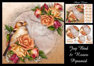 Joy Bird with Roses Pyramid Mini Kit