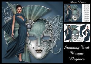 Stunning Teal Masque Elegance