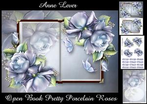 Open Book Pretty Porcelain Roses