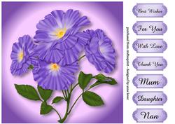 Periwinkle Wild Rose Quick Topper