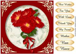 Scarlet Wild Roses Quick Topper