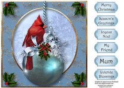 Red Cardinal Christmas Bauble
