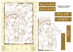 Gold Christmas Stamp Topper - the Winter Queen