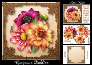 Gorgeous Dahlias - 3 Sheet Mini Kit