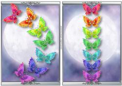 2 Fabulous Rainbow Butterflies Toppers