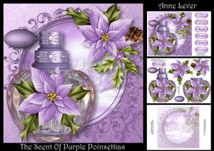 Christmas Perfume Bottle - the Scent of Purple Poinsettias