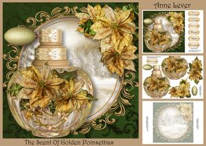 Christmas Perfume Bottle - the Scent of Gold Poinsettias