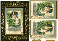Beautifully Framed Vintage Christmas Fir Angel