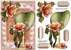 Pretty Pastel Sunset Roses Hat & Stand