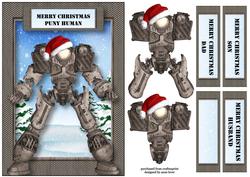 Merry Christmas Puny Human - Gunmetal Robot