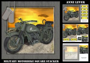 Military Motorbike Square Stacker
