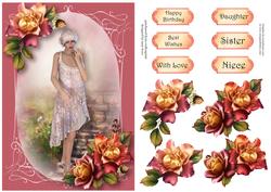 1920's Flapper with Sunset Roses