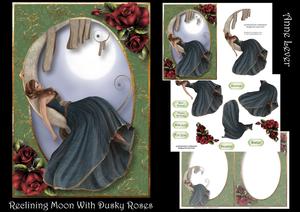 Reclining Moon with Dusky Roses