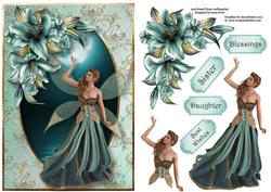 Luna Fairy & Teal Flowers
