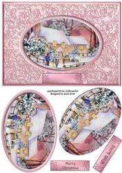 Snowy Cottages Stacker Topper