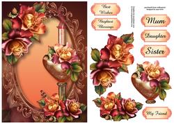 Tall Perfume Bottle - the Scent of Sunset Roses