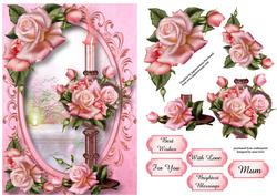 Tall Perfume Bottle - the Scent of Pink Roses
