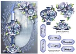 Tall Perfume Bottle - the Scent of Porcelain Roses