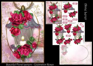 Beautiful Floral Lantern - Celebration Roses