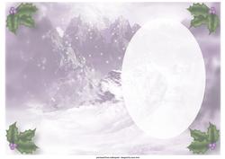 Purple Poinsettias on Golden Frame - Insert