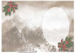 Holly & Berries on Golden Frame - Insert