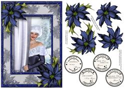 Christmas Beauty with Midnight Blue Poinsettias
