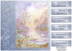 Watercolour Frosty Christmas Morning