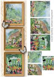 Floral Cottage Frame Trio Large Dl