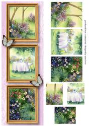 Tea in the Garden Frame Trio Large Dl