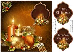 Golden Christmas Candles