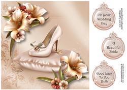Lovely Ivory Lilies Wedding Shoe