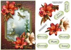 Beautiful Lilies & Dragonflies