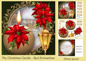 The Christmas Candle - Red Poinsettias