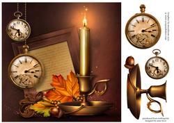 Autumnal Male Topper - Watches & Candle