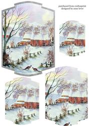 Snowy Oast Houses Shaped Pyramid Topper
