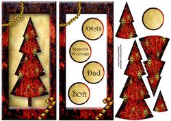 Steampunk Rusty Red Christmas Tree Dl - Male