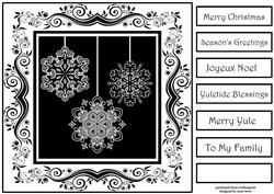 Elegant Monochrome Snowflakes 1