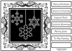 Elegant Monochrome Snowflakes 3