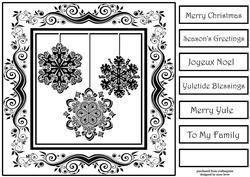 Elegant Monochrome Snowflakes 4 - Inksaver