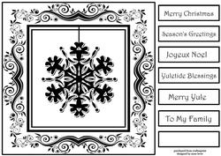 Elegant Monochrome Snowflakes 5 - Inksaver