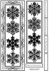 Monochrome Snowflakes 7 Large Dl - Inksaver
