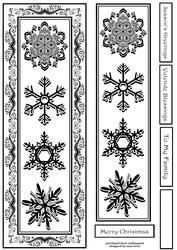 Monochrome Snowflakes 8 Large Dl - Inksaver