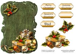 Shaped Leather Topper with Christmas Gifts