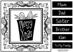 Monochrome Christmas Inksaver - Xmas Gift