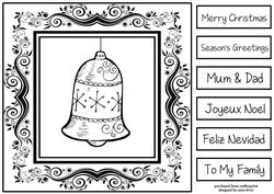 Monochrome Christmas Inksaver - Bell