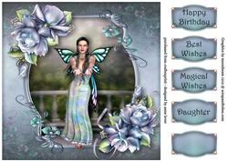 Beautiful Blue Rose Fairy