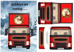 Holidays Are Coming -  Red Santa Lorry